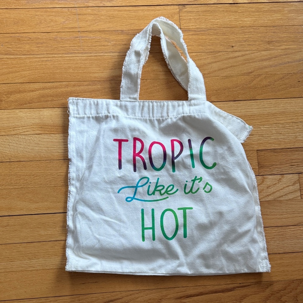 Tote Bag with Colorful Text